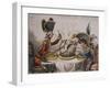 The Plum Pudding in Danger or State Epicures Taking Un Petite Souper, 1805-John Corbet Anderson-Framed Giclee Print