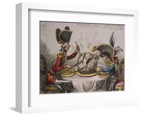 The Plum Pudding in Danger or State Epicures Taking Un Petite Souper, 1805-John Corbet Anderson-Framed Giclee Print