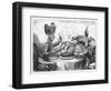 "The Plumb-Pudding in Danger" Napoleon and Pitt Carve up the World at Dinner-Gillray-Framed Art Print