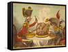 The Plumb-Pudding in Danger, or State Epicures Taking Un Petit Souper-James Gillray-Framed Stretched Canvas