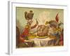 The Plumb-Pudding in Danger, or State Epicures Taking Un Petit Souper-James Gillray-Framed Giclee Print