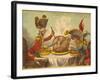 The Plumb-Pudding in Danger, or State Epicures Taking Un Petit Souper-James Gillray-Framed Giclee Print