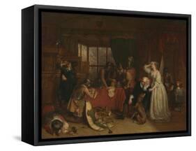 The Plundering of Basing House-Charles Landseer-Framed Stretched Canvas