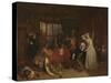 The Plundering of Basing House-Charles Landseer-Stretched Canvas