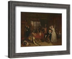 The Plundering of Basing House-Charles Landseer-Framed Giclee Print