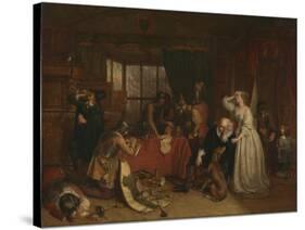 The Plundering of Basing House-Charles Landseer-Stretched Canvas