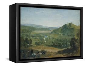 The Plym Estuary from Boringdon Park-J. M. W. Turner-Framed Stretched Canvas