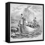 The Plymouth Colony in America in 1620 (Litho)-American-Framed Stretched Canvas