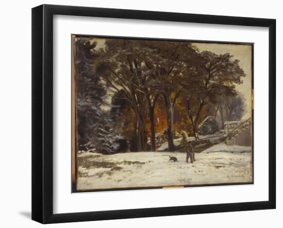 The Poacher, 1867-Gustave Courbet-Framed Giclee Print