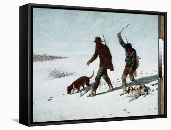 The Poachers. 1867 (Oil on Canvas)-Gustave Courbet-Framed Stretched Canvas