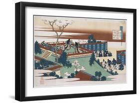 The Poem of Sojo Henjo', from the Series 'The Hundred Poems as Told by the Nurse'-Katsushika Hokusai-Framed Giclee Print