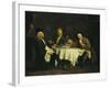 The Poet Alexis Piron at the Table with His Friends, Jean Joseph Vade and Charles Colle-Etienne Jeaurat-Framed Giclee Print