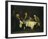 The Poet Alexis Piron at the Table with His Friends, Jean Joseph Vade and Charles Colle-Etienne Jeaurat-Framed Giclee Print