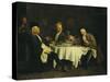 The Poet Alexis Piron at the Table with His Friends, Jean Joseph Vade and Charles Colle-Etienne Jeaurat-Stretched Canvas