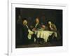 The Poet Alexis Piron at the Table with His Friends, Jean Joseph Vade and Charles Colle-Etienne Jeaurat-Framed Giclee Print