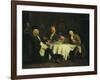 The Poet Alexis Piron at the Table with His Friends, Jean Joseph Vade and Charles Colle-Etienne Jeaurat-Framed Giclee Print