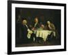 The Poet Alexis Piron at the Table with His Friends, Jean Joseph Vade and Charles Colle-Etienne Jeaurat-Framed Giclee Print