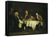 The Poet Alexis Piron at the Table with His Friends, Jean Joseph Vade and Charles Colle-Etienne Jeaurat-Framed Stretched Canvas