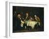 The Poet Alexis Piron at the Table with His Friends, Jean Joseph Vade and Charles Colle-Etienne Jeaurat-Framed Giclee Print