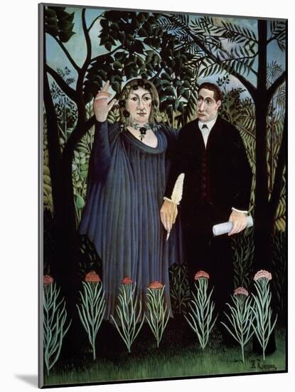 The Poet and His Muse. Portrait of Guillaume Apollinaire and Marie Laurencin, 1909-Henri Rousseau-Mounted Giclee Print