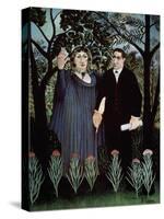 The Poet and His Muse. Portrait of Guillaume Apollinaire and Marie Laurencin, 1909-Henri Rousseau-Stretched Canvas