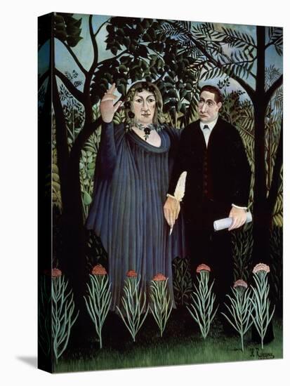 The Poet and His Muse. Portrait of Guillaume Apollinaire and Marie Laurencin, 1909-Henri Rousseau-Stretched Canvas