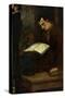 The Poet Charles Baudelaire Reading-Gustave Courbet-Stretched Canvas