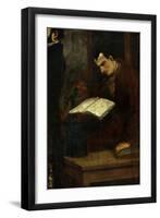 The Poet Charles Baudelaire Reading-Gustave Courbet-Framed Giclee Print