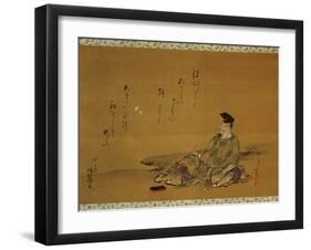 The Poet Kakinomoto No Hitomaro-null-Framed Giclee Print