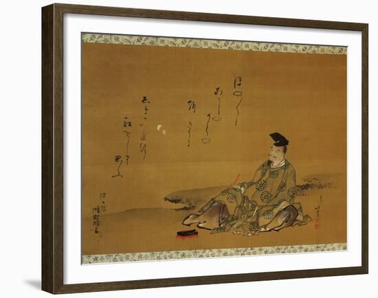 The Poet Kakinomoto No Hitomaro-null-Framed Giclee Print