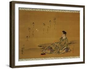 The Poet Kakinomoto No Hitomaro-null-Framed Giclee Print