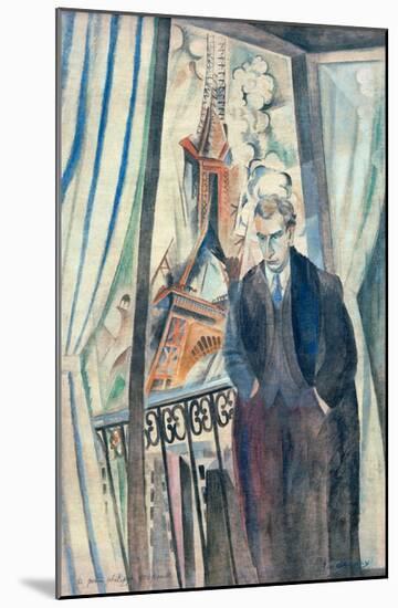 The Poet Philippe Soupault, 1922-Robert Delaunay-Mounted Giclee Print