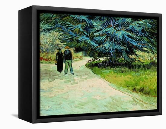 The Poet's Garden, Arles 1888-Vincent van Gogh-Framed Stretched Canvas