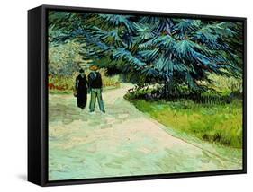 The Poet's Garden, Arles 1888-Vincent van Gogh-Framed Stretched Canvas