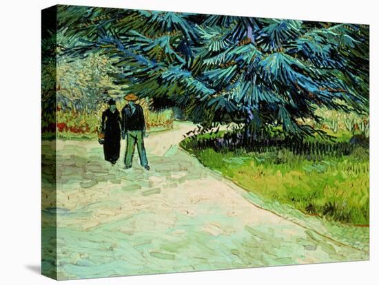 The Poet's Garden, Arles 1888-Vincent van Gogh-Stretched Canvas