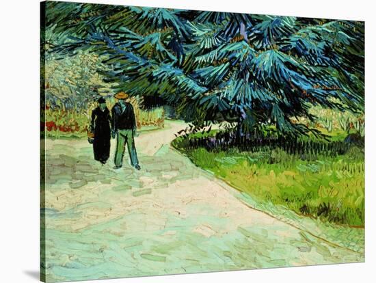 The Poet's Garden, Arles 1888-Vincent van Gogh-Stretched Canvas