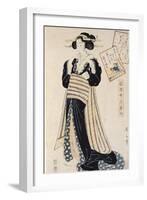 The Poet Sei Shonagon as a Courtesan-Kikugawa Toshinobu Eizan-Framed Giclee Print