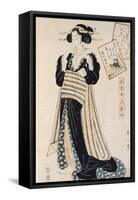 The Poet Sei Shonagon as a Courtesan-Kikugawa Toshinobu Eizan-Framed Stretched Canvas