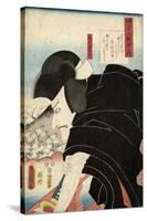 The Poet Sosei Hoshi: the Actor Matsumoto Koshiro V as Ishikawa Goemon, 1852-Utagawa Kunisada-Stretched Canvas