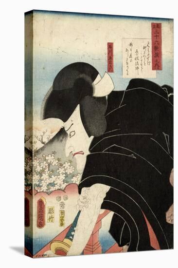 The Poet Sosei Hoshi: the Actor Matsumoto Koshiro V as Ishikawa Goemon, 1852-Utagawa Kunisada-Stretched Canvas