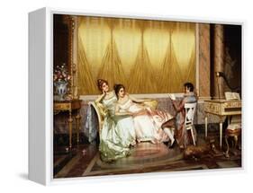 The Poetry Reading-Vittorio Reggianini-Framed Stretched Canvas