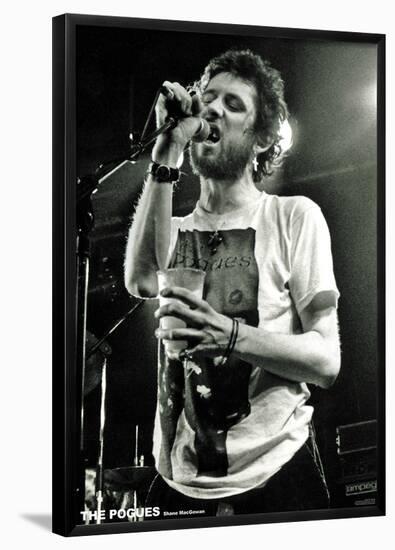 The Pogues- Shane MacGowan Live-null-Framed Poster