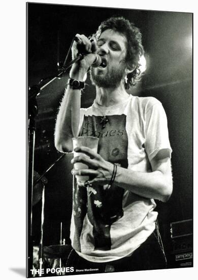 The Pogues- Shane MacGowan Live-null-Mounted Poster