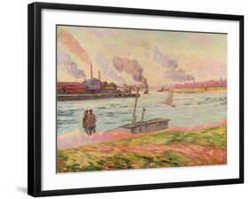 The Pointe D'Ivry, 1886-Armand Guillaumin-Framed Giclee Print