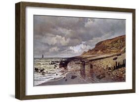The Pointe De La Heve at Low Tide-Claude Monet-Framed Giclee Print