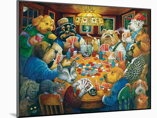 The Poker Club-Bill Bell-Mounted Giclee Print