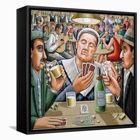 The Poker Players, 2003-PJ Crook-Framed Stretched Canvas