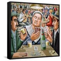 The Poker Players, 2003-PJ Crook-Framed Stretched Canvas