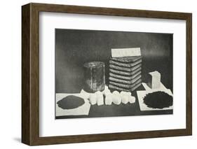 The Polar Party's Sledging Ration (Pemmican, biscuits, butter, cocoa, sugar and tea)', 1911-Herbert Ponting-Framed Photographic Print