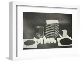 The Polar Party's Sledging Ration (Pemmican, biscuits, butter, cocoa, sugar and tea)', 1911-Herbert Ponting-Framed Photographic Print